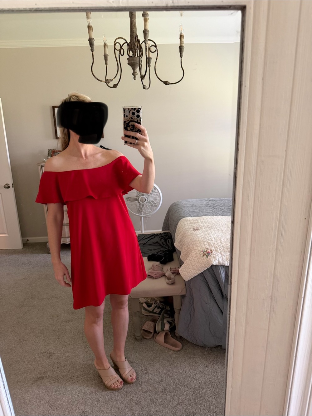 Sugarlips Red One-Shoulder Ruffle Mini Dress - Picture 4 of 5